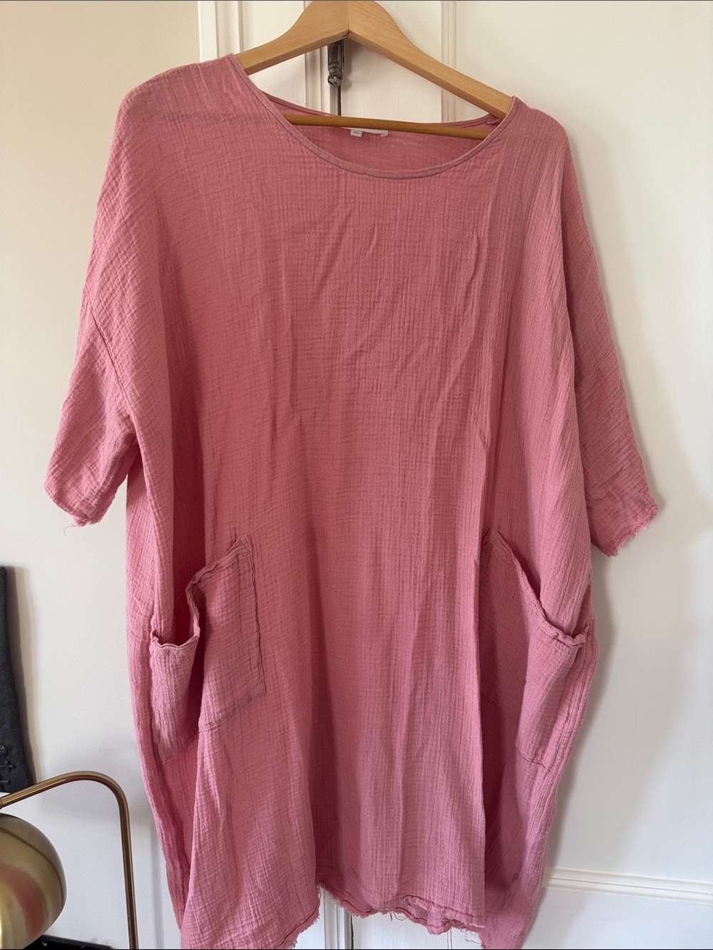 Corey Lynn Calter Rose Pink Gauze Tee